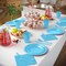 Exquisite 350 Pcs Plastic Plates for Party – Disposable Plates Set – 50 Each of 9" Dinner Plates, 7" Dessert Plates, Plastic Cups, Napkins & Plastic Cutlery – Plastic Dinnerware by Party Solids